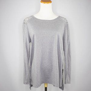 DKNY Jeans grey sweatshirt with stretch lace (M)